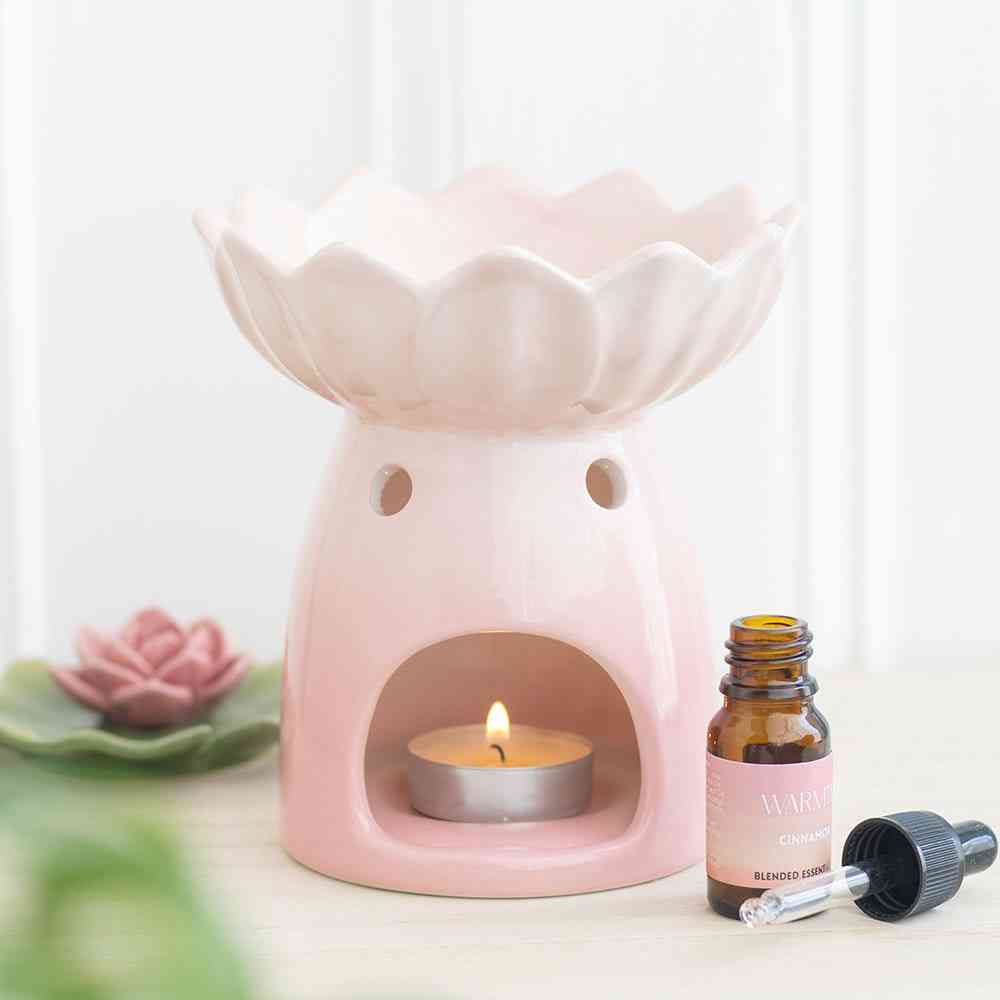 Something Different - Water Lily and Wax Warmer Oil burner - Pink